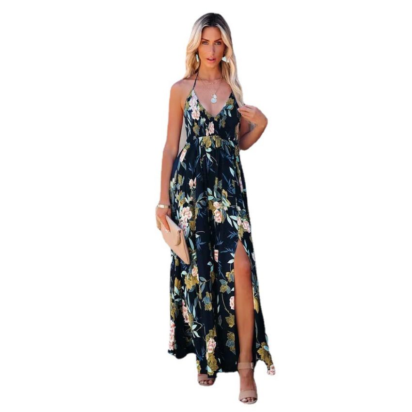 Suspender Dress Sexy Backless Large Swing Dress