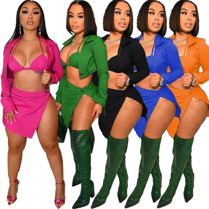 Autumn And Winter Women's  Fir Threepiece Suit