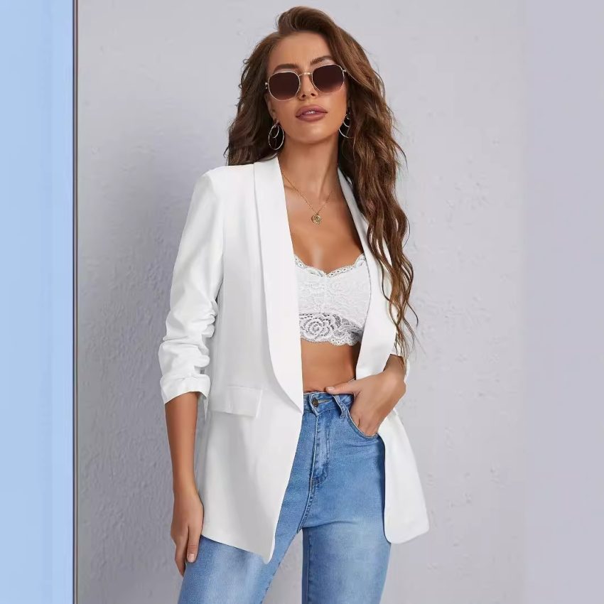 European And American Autumn And Winter Long Sleeves Women's Slim Top