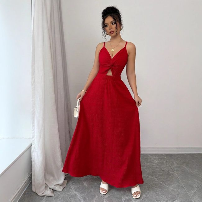 Beach Seaside Vacation Beautiful Red Dress