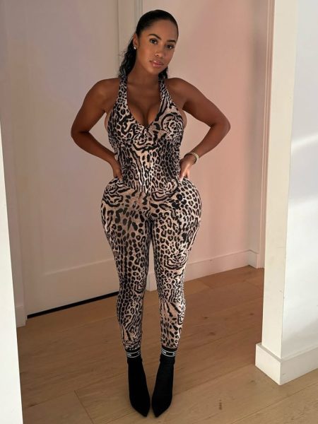 Women's Printed Tight One-piece Trousers