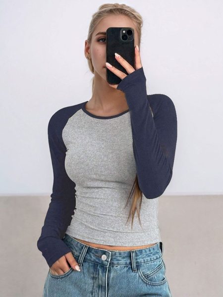 Women's Casual T-shirt Long Sleeve Bottoming Top