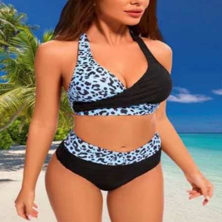 Sexy Split Bikini Lace Up Cross Swimsuit