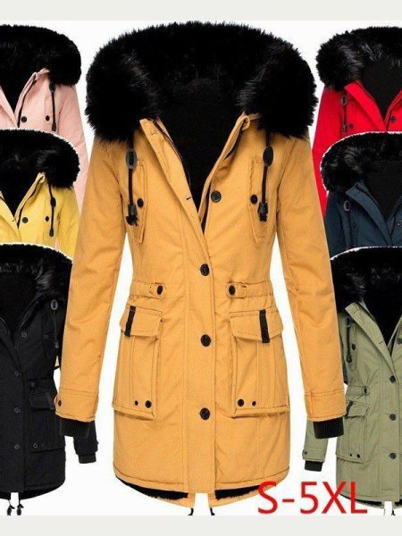 Women's Clothing Fleece-lined Thickened Women's Cotton Padded Clothing Women's Winter