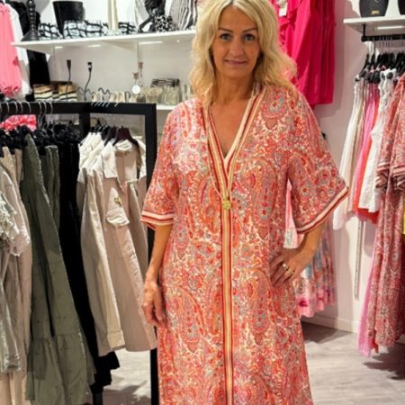 V-neck Fashion Vacation Printed Women's Dress