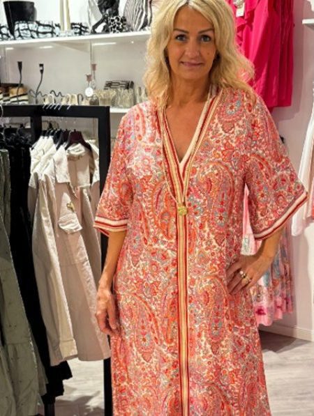 V-neck Fashion Vacation Printed Women's Dress