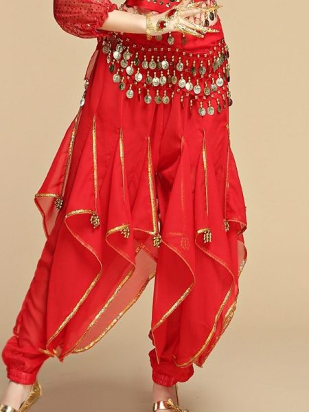 Children's Creative Leg Binding Glitter Chiffon Pants