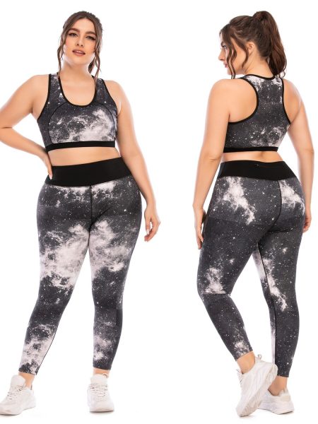 Workout Clothes Suit Plus Size Yoga Clothes Tight-fitting  Pants Sports Bra