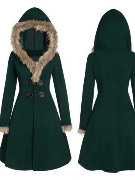 Women's Slim Fit Double-sided Woolen Medium Length Jacket