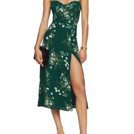 New Slim Fit Slimming French Strap Shoulder Lace Printing Holiday Dress