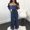 Women's Wide-leg Ruffled Jumpsuit European And American Sexy