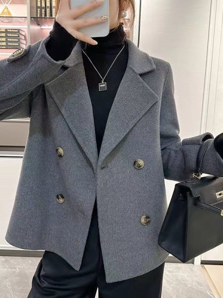 Short Handmade Fall Winter Coat Loose