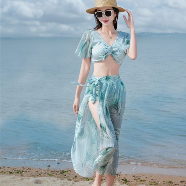 Vacation Seaside Hot Spring Women's Split Bikini Three-piece Swimsuit
