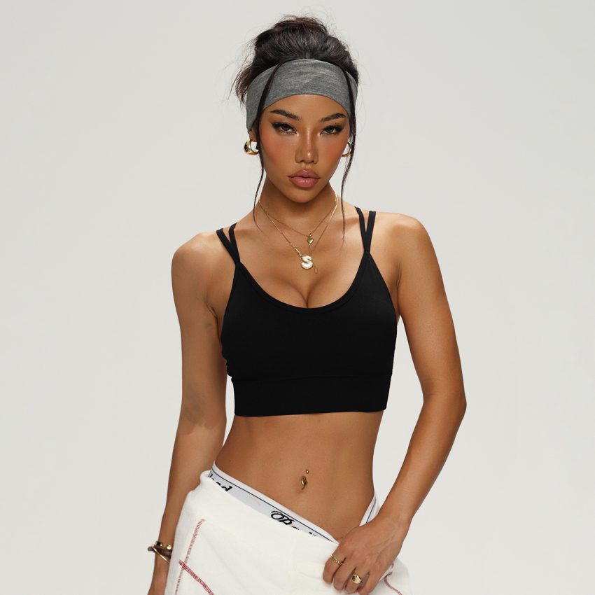 Cross Back Bra With Shoulder Straps