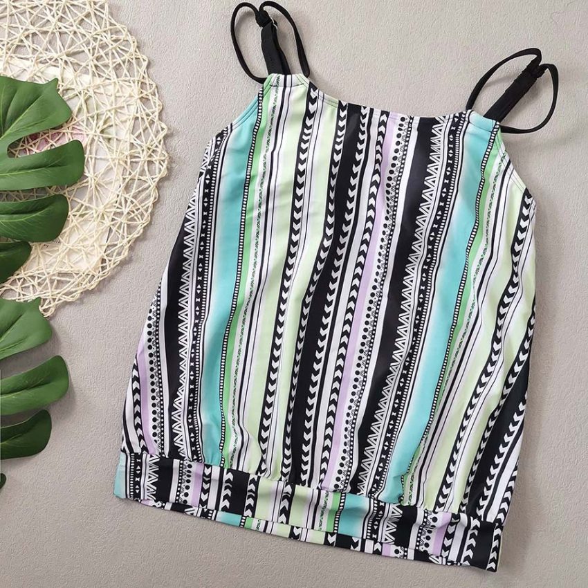 Plus Size Geometric Printing High Waist Boxers