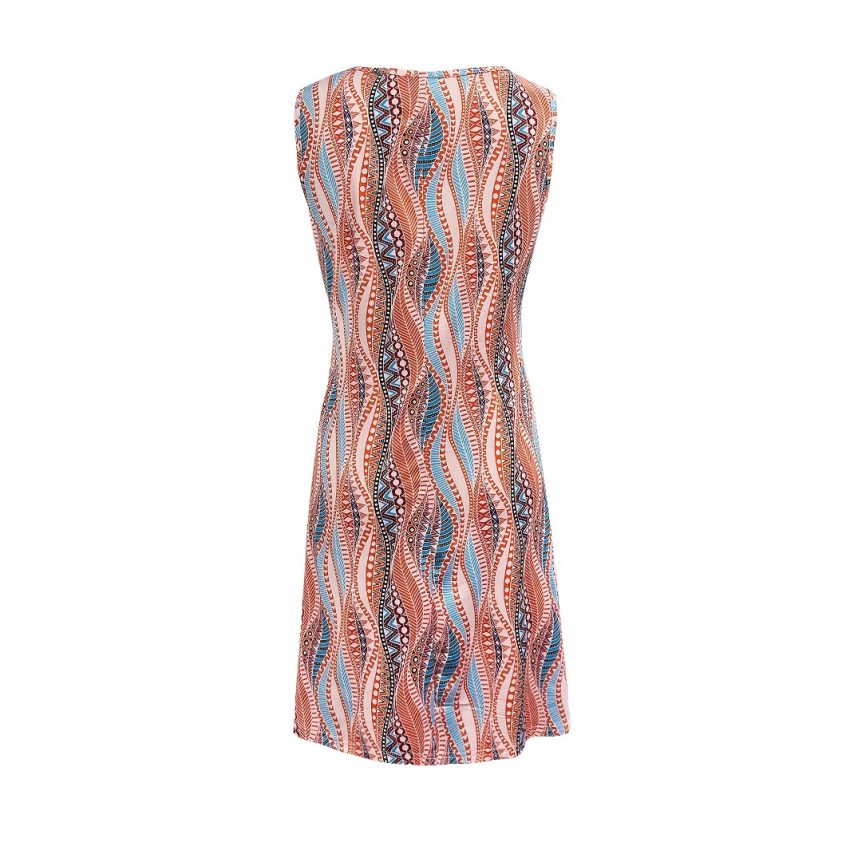 Women's 3D Digital Printing Sleeveless Round Neck Loose Dress