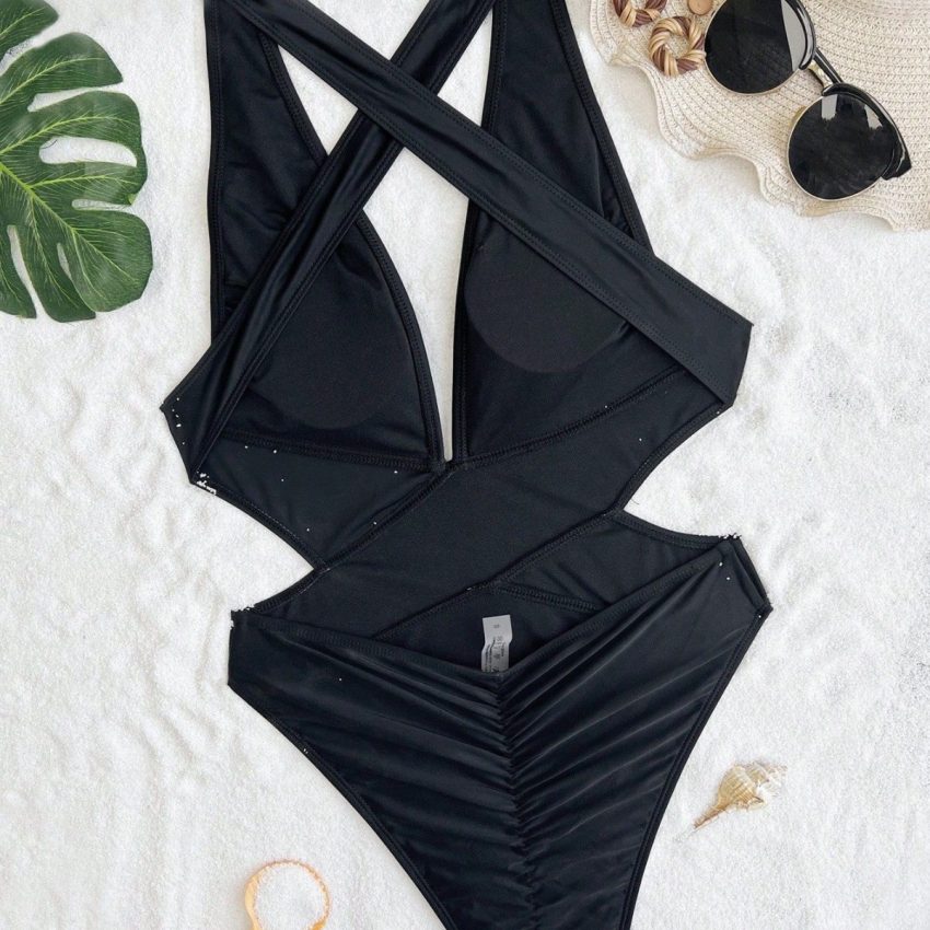 One-piece Swimsuit Stitching Bikini European And American