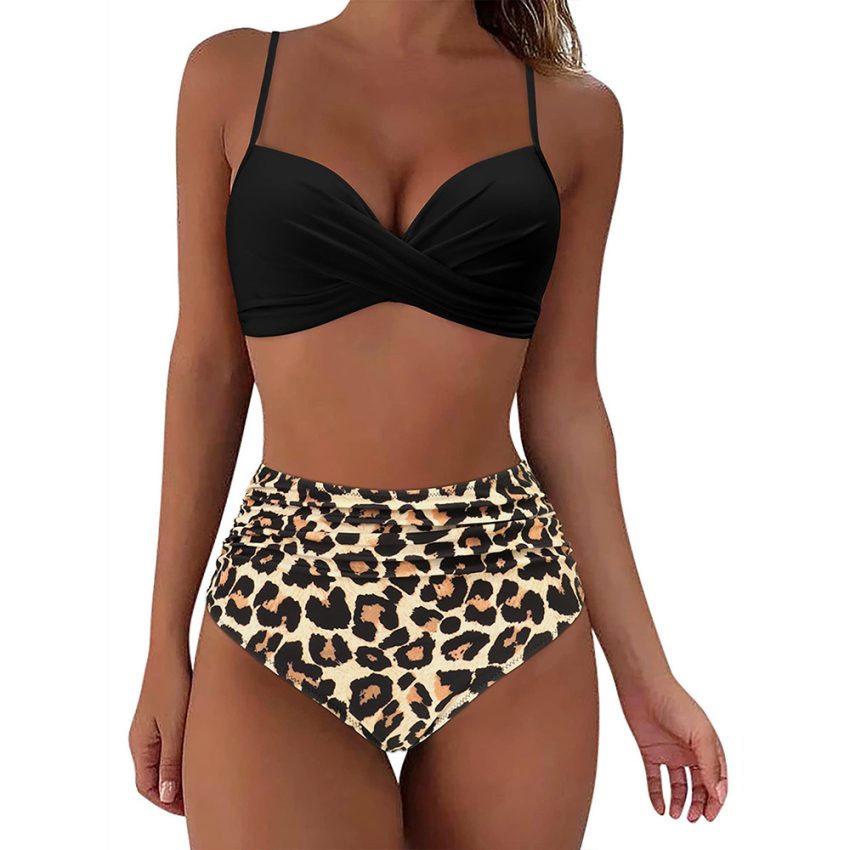 Cover Your Belly With High Waist Tight Bikini
