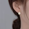 French Style Small Water Drop Ear Studs Simple Micro-inlaid Personality