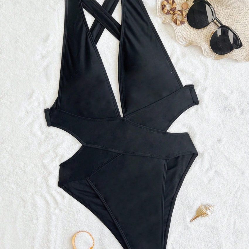 One-piece Swimsuit Stitching Bikini European And American