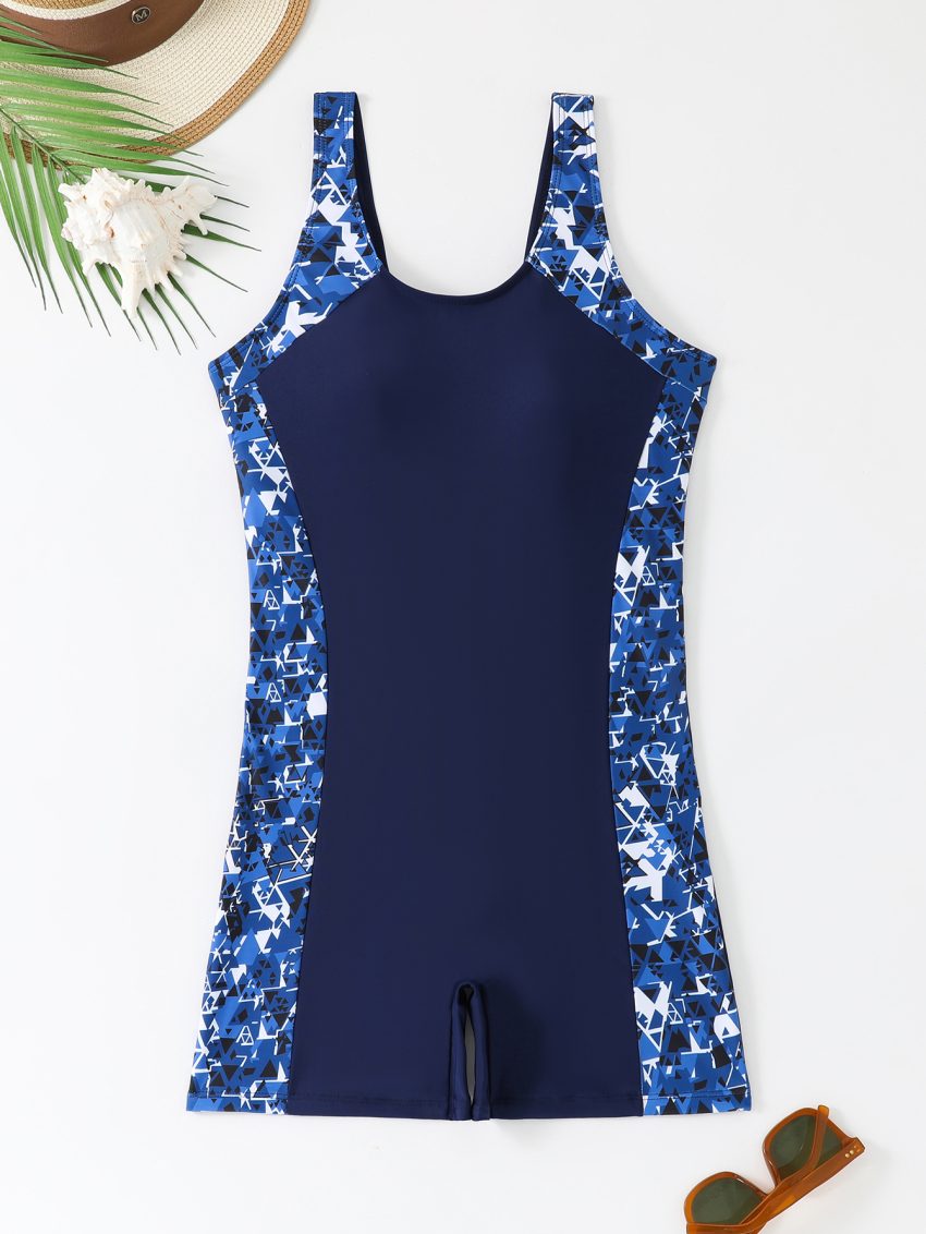 Women's Fashion Personalized One-piece Boxer Swimsuit