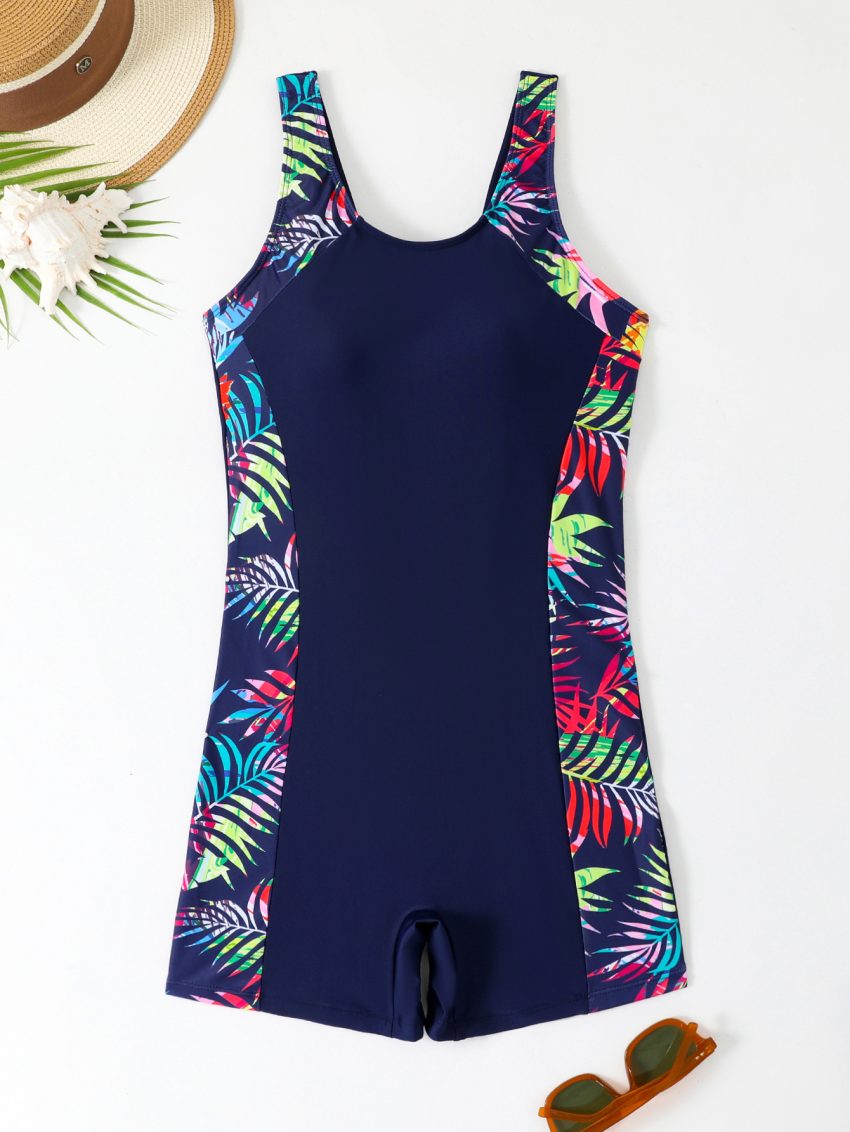 Women's Fashion Personalized One-piece Boxer Swimsuit