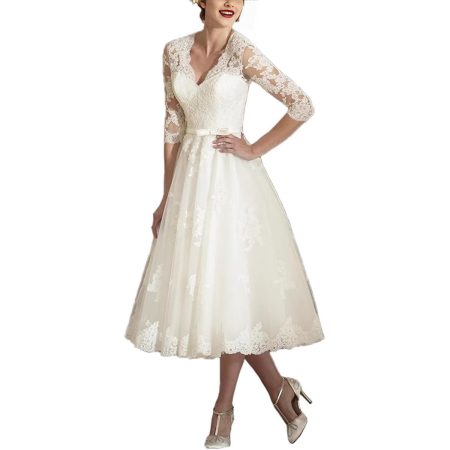 Women's Fashion Lace Mid-length Temperament Dress