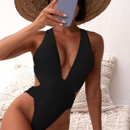 One-piece Swimsuit Stitching Bikini European And American