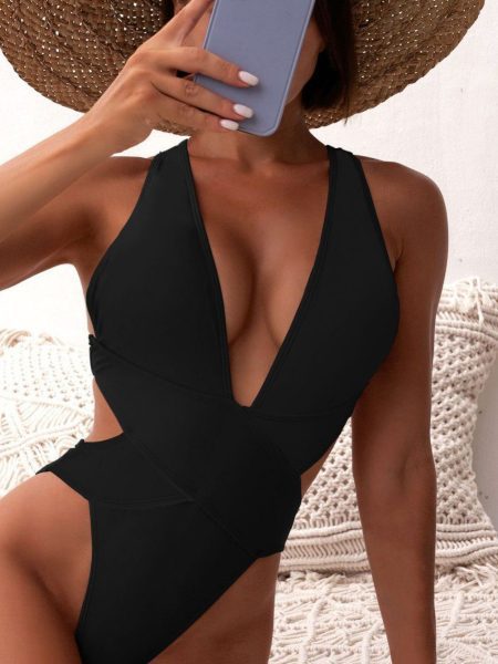 One-piece Swimsuit Stitching Bikini European And American