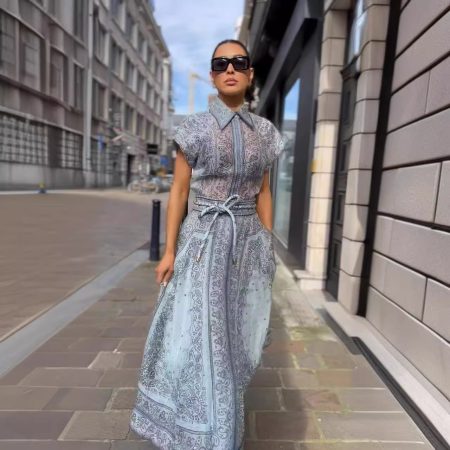 Women's Catwalk Printed Two-piece Suit