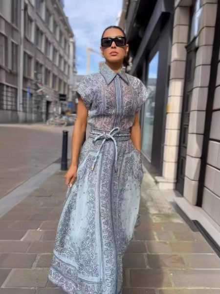 Women's Catwalk Printed Two-piece Suit