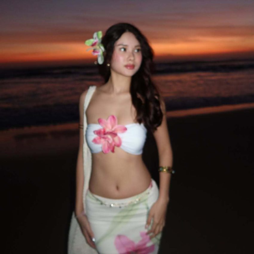 Summer New Fashion Printed Tube Top Hip Skirt Women's Suit