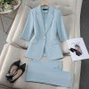 Three-quarter Sleeve Waist Trimming Casual Stylish Thin Suit