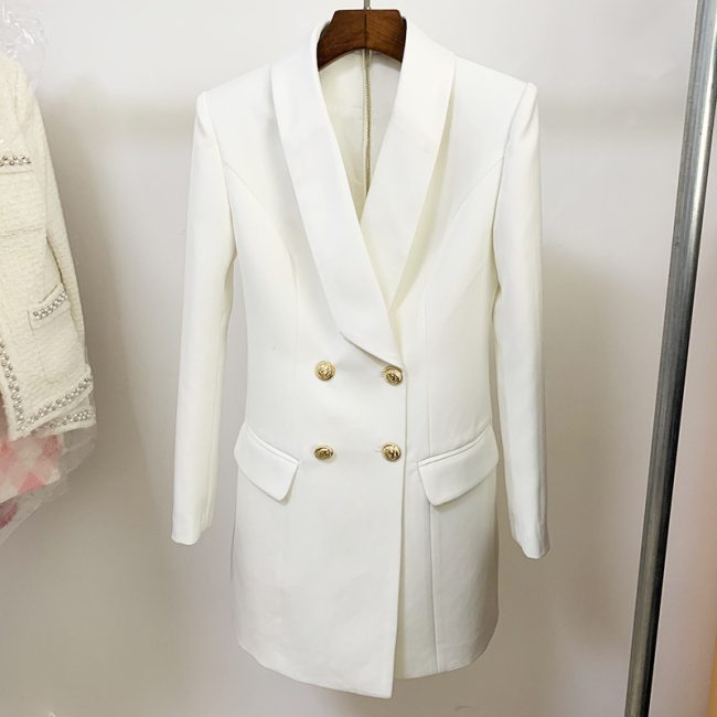 European And American New Suit Double Breasted Dress