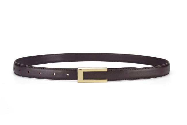 Cowhide Retro Black All-match Decorative Skirt Suit Jeans Leather Thin Belt