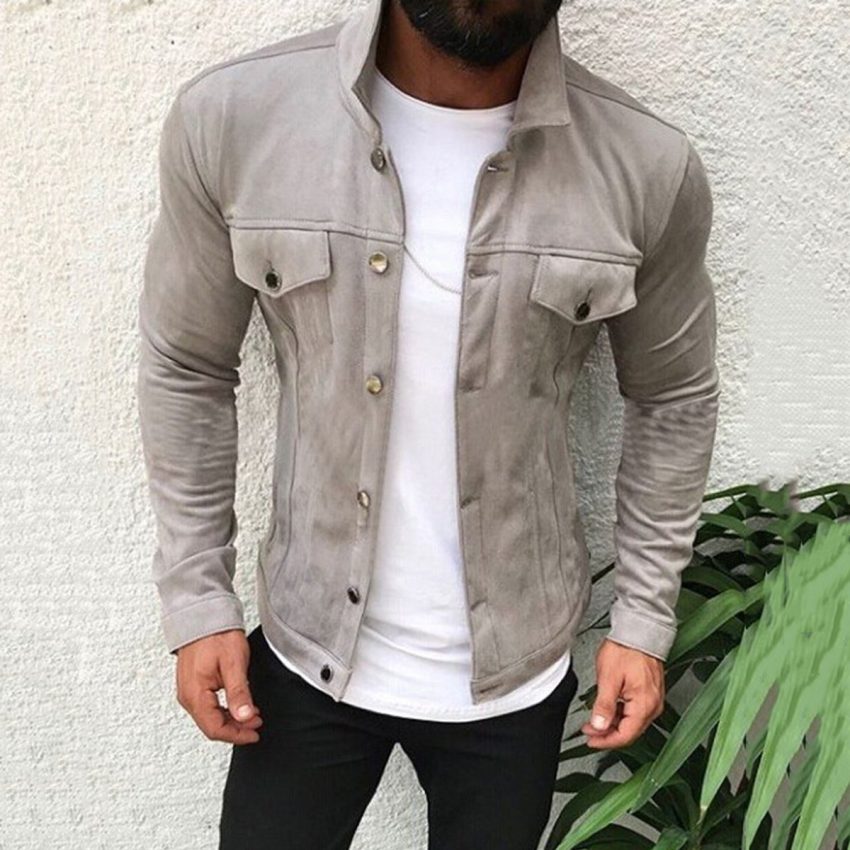 Multi-button Cargo Pocket Men's Casual Jacket