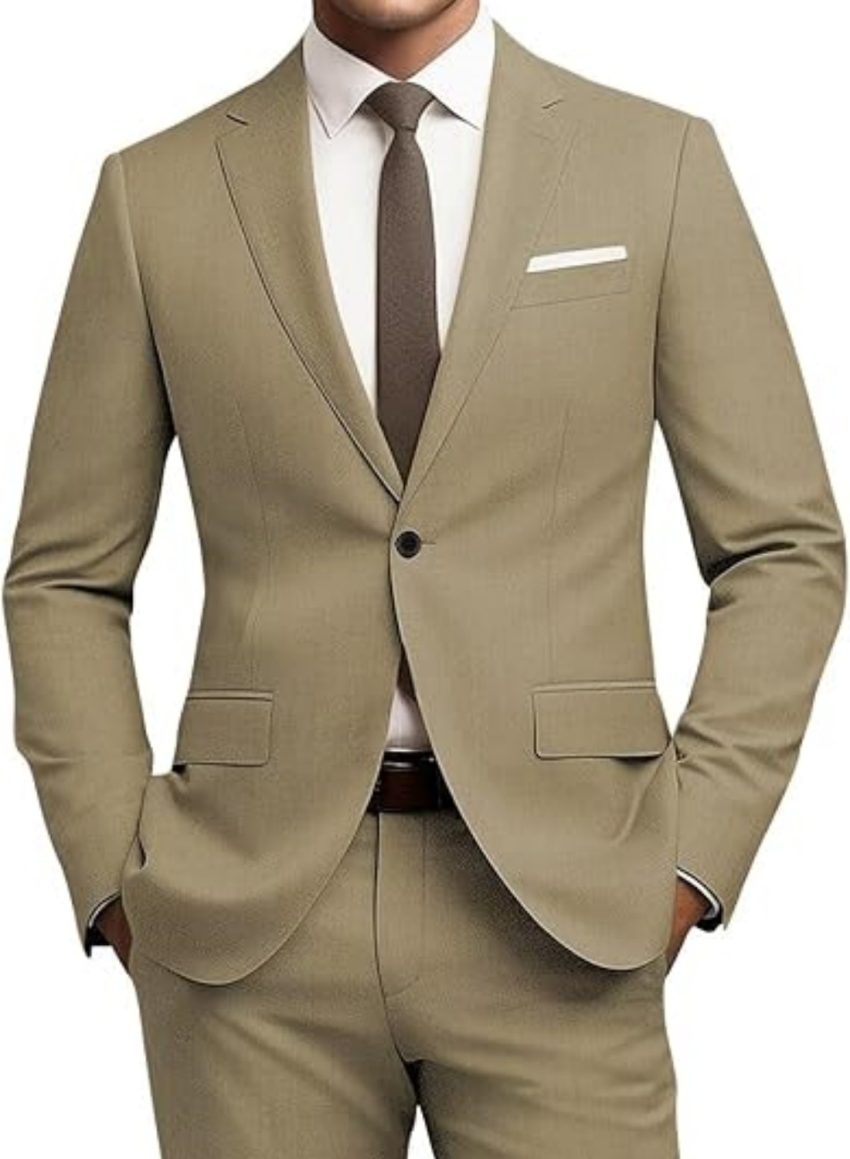 Men's Suit Slim Fit 2-piece Set Casual Business Set