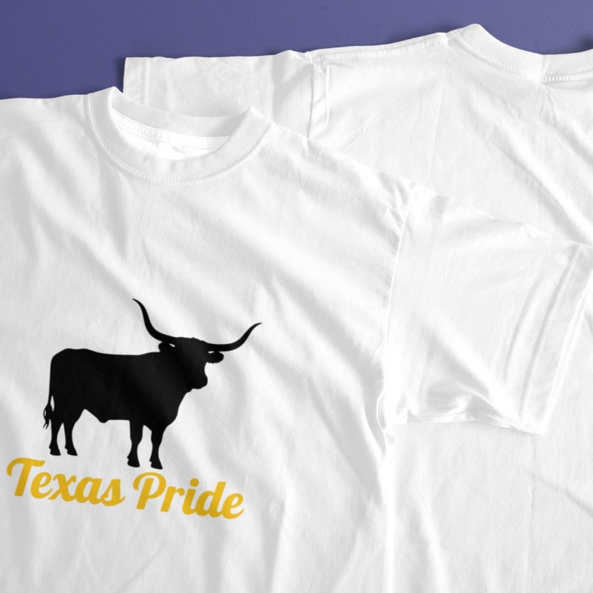 White Bullfighting Printed Men's Pure Cotton T-shirt