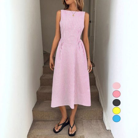 Women's Casual Sleeveless Pocket Fashion Dress