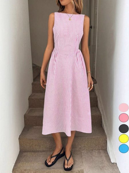 Women's Casual Sleeveless Pocket Fashion Dress