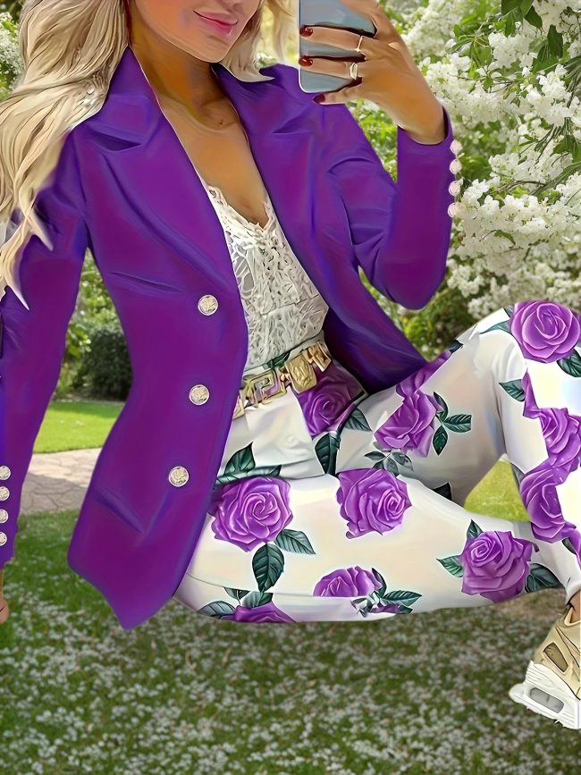 New Elegant And Fashionable Casual Floral Print Set