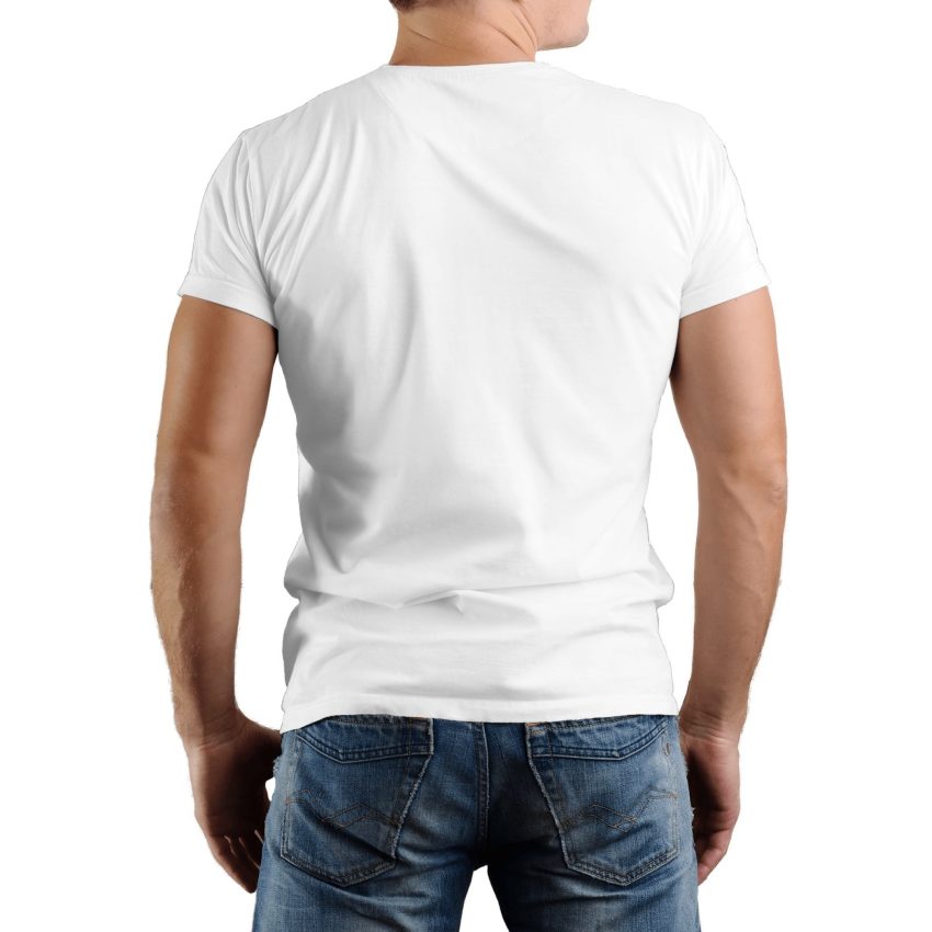 White Bullfighting Printed Men's Pure Cotton T-shirt