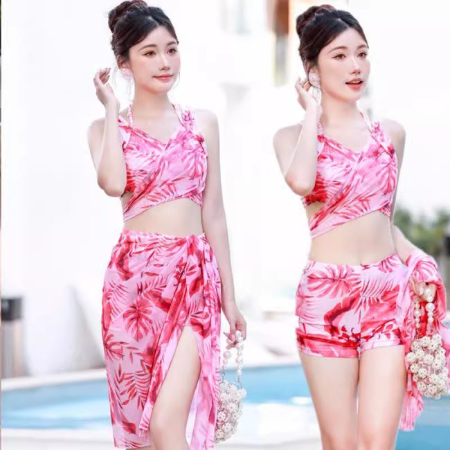 Vacation Seaside Hot Spring Women's Split Bikini Three-piece Swimsuit