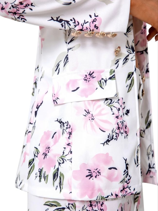 Two Piece Women's Printed Fashionable Casual Suit Set