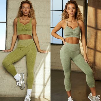 Plus Size Yoga Clothing Set – One-Piece Sports Underwear with Butt-Lifting Fitness Pants