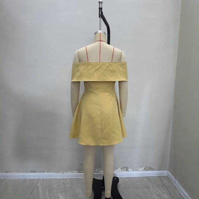 Fashion Slim-fitting New Temperament Slim-fit Off-shoulder Dress