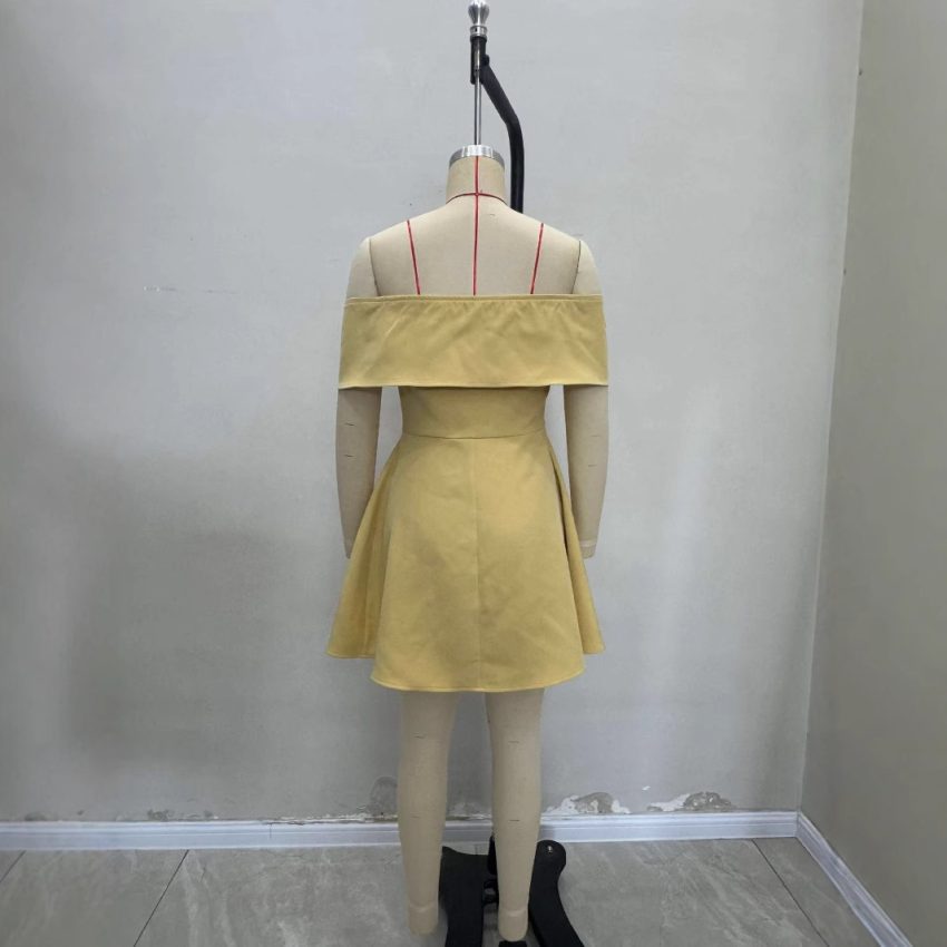 Fashion Slim-fitting New Temperament Slim-fit Off-shoulder Dress