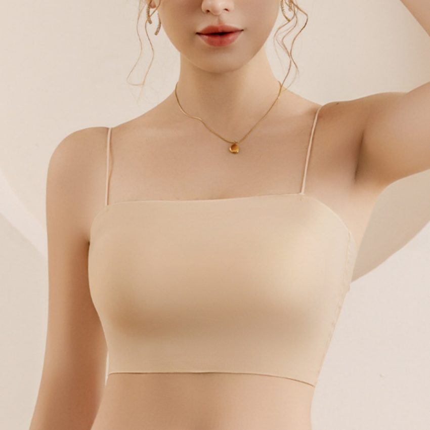 Women's Solid Color Chest Cushion Beautiful Back And Strapless