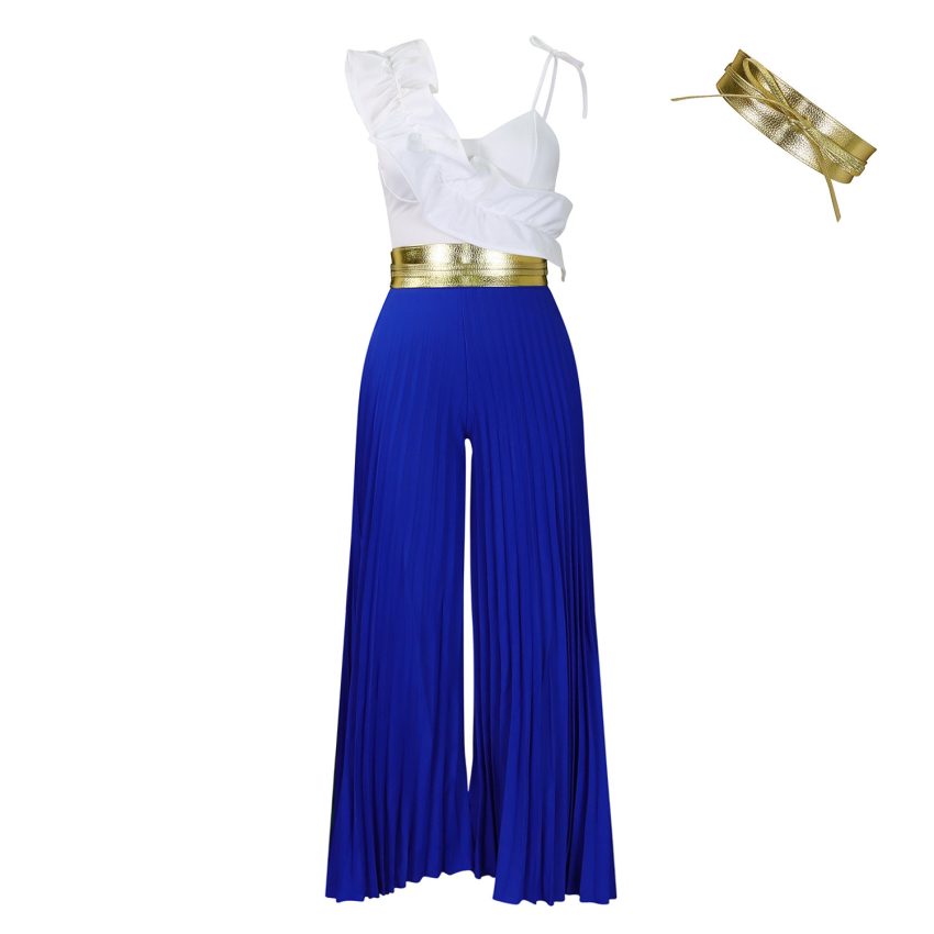 Top Wide Leg Pants Fashion Suit