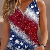 New Sleeveless Fashion Print Vest Button-down Top For Summer